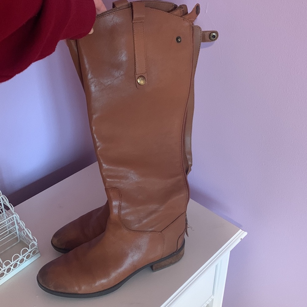 Women Tan Leather Boots